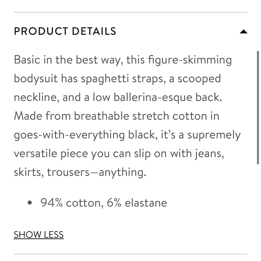 Posse Otis bodysuit. Black, size XS - Picture 6 of 10